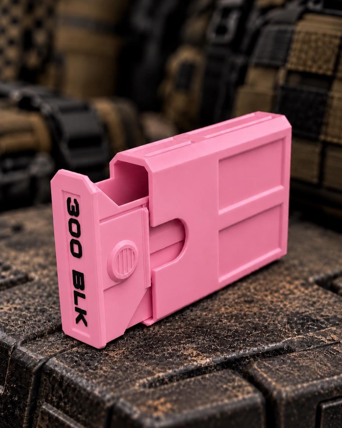 300 Blackout Ammo Box, 8-Round Stackable Pocket Ammunition Storage Case. Custom Colors