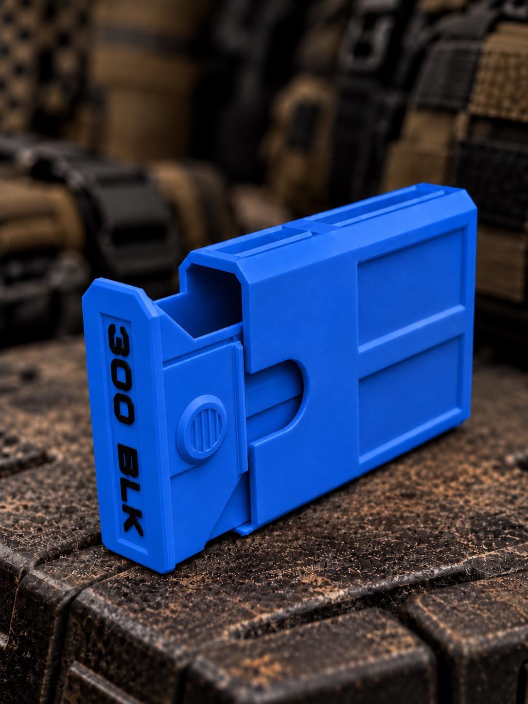 300 Blackout Ammo Box, 8-Round Stackable Pocket Ammunition Storage Case. Custom Colors