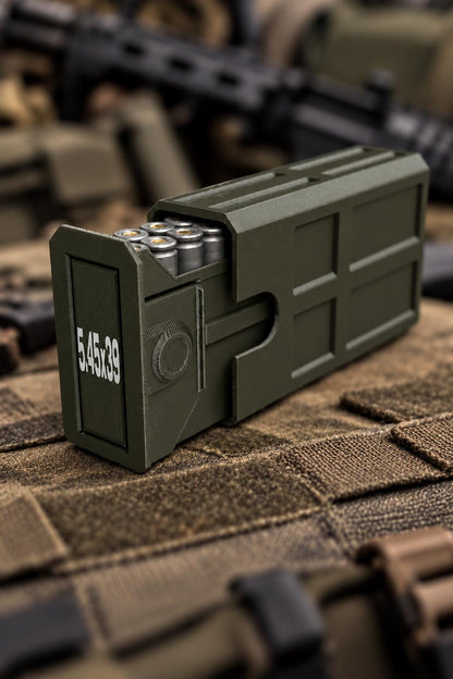 5.45x39 Ammo Box – 20 Round Stackable 3D Printed Case (Sliding Tray)