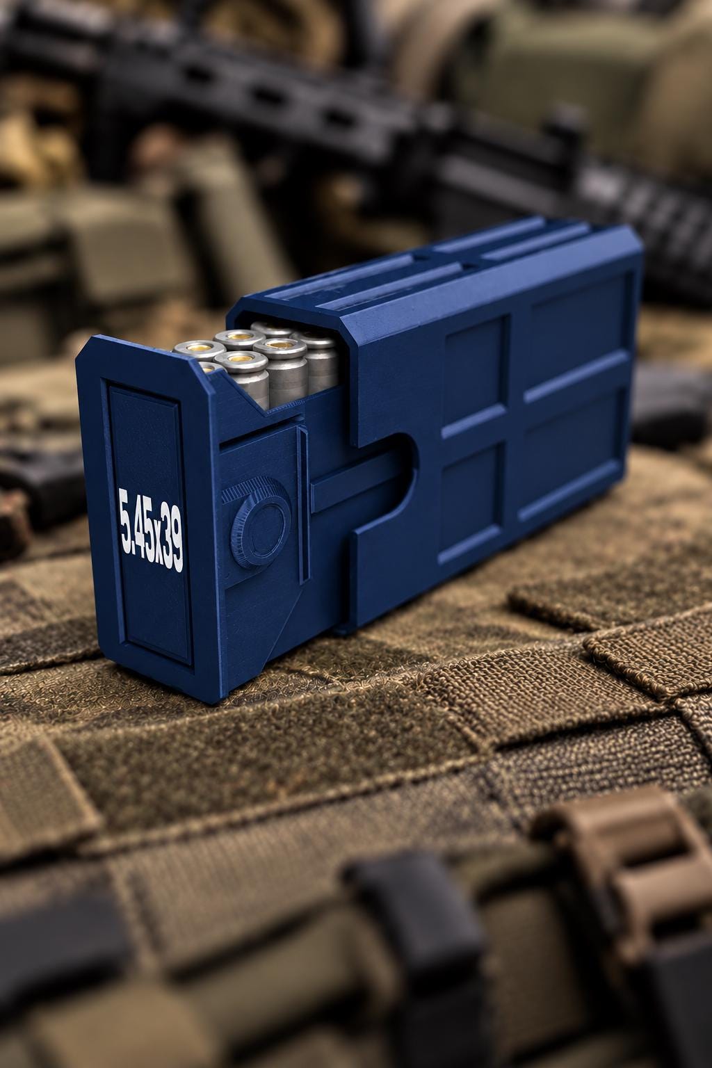 5.45x39 Ammo Box – 20 Round Stackable 3D Printed Case (Sliding Tray)