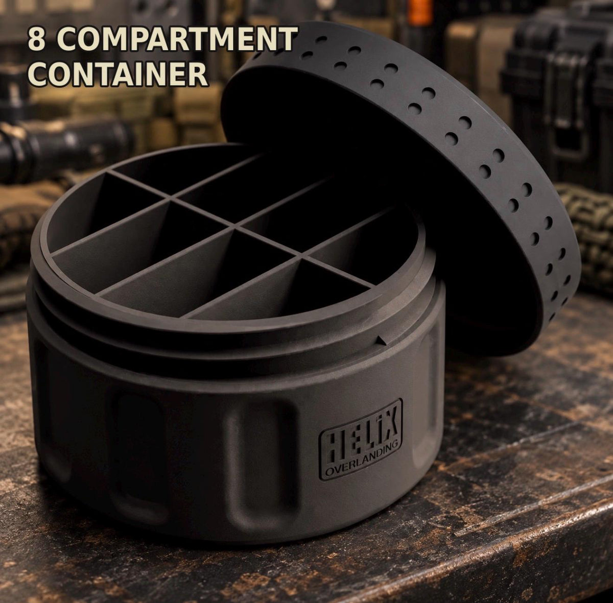 Rugged 3D Printed EDC Storage Container, Screw Lid Utility Capsule, Multiple Compartment Options, Camping Emergency Gear Organizer