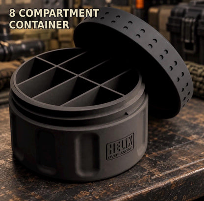 Rugged 3D Printed EDC Storage Container, Screw Lid Utility Capsule, Multiple Compartment Options, Camping Emergency Gear Organizer