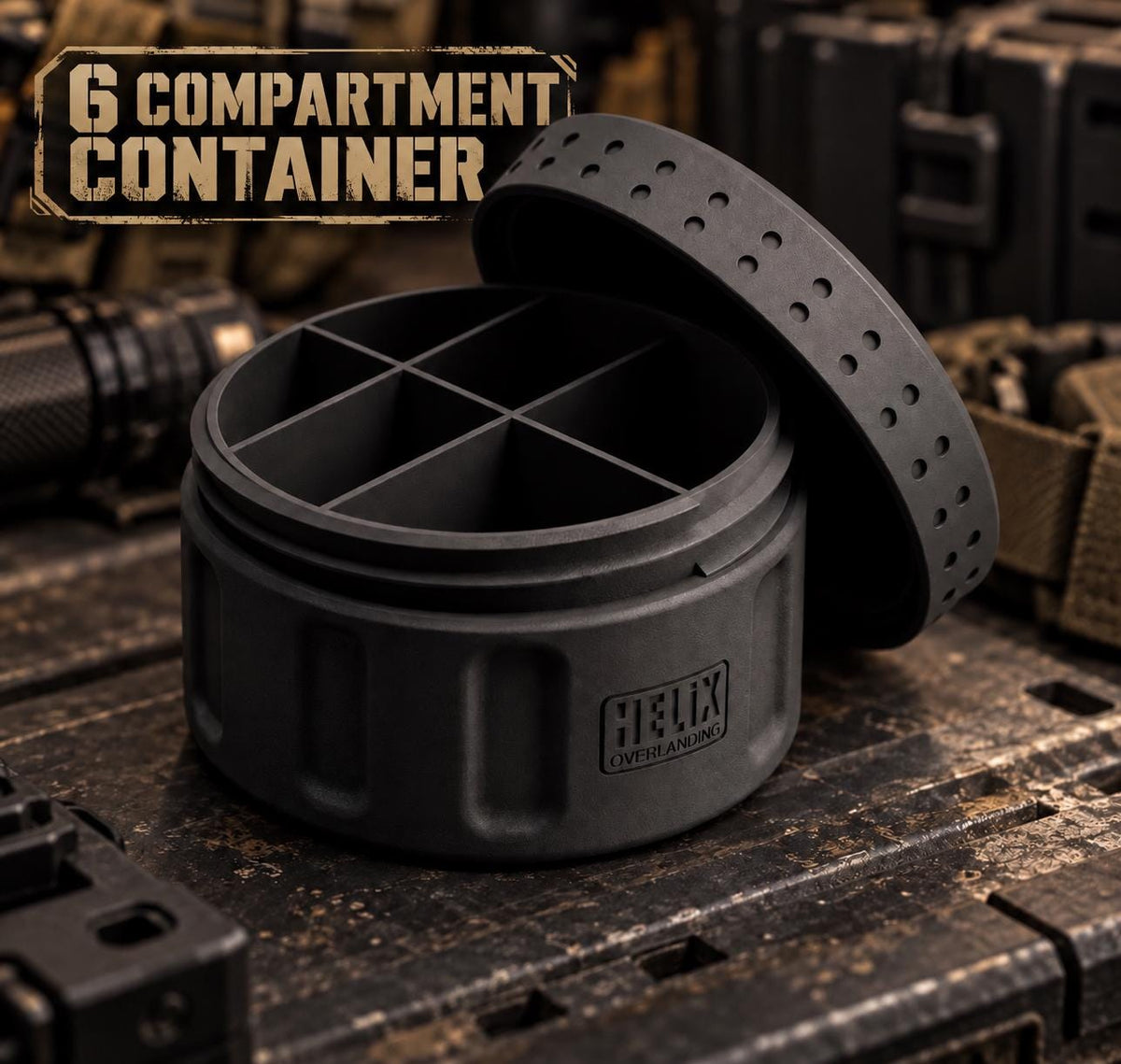Rugged 3D Printed EDC Storage Container, Screw Lid Utility Capsule, Multiple Compartment Options, Camping Emergency Gear Organizer